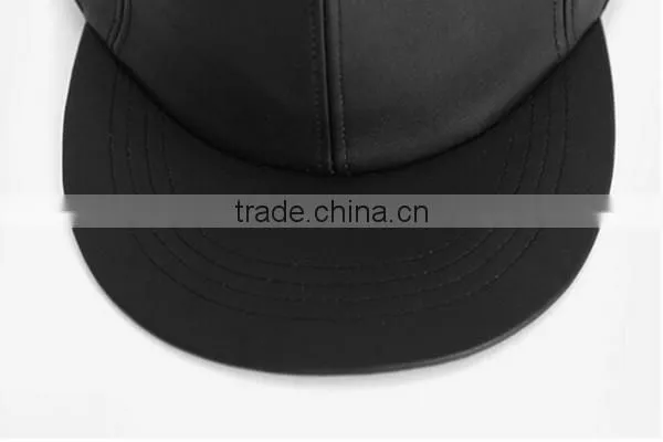 Cheap Promotional 6 Panel Leather Baseball Cap Without Logo photo-5