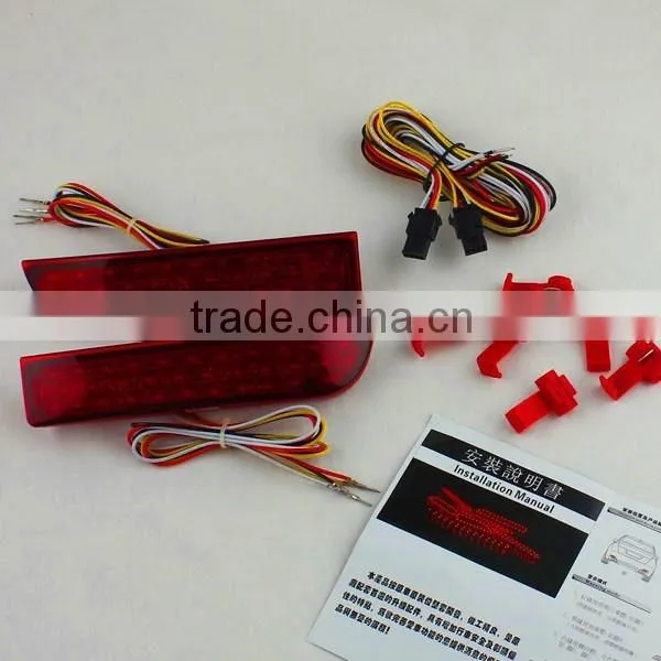 Red Lens LED Rear Bumper Reflectors Light Lamp For Toyota 2012-2013 Highlander Add-on Rear Brake Tail Parking Warning Light photo-4
