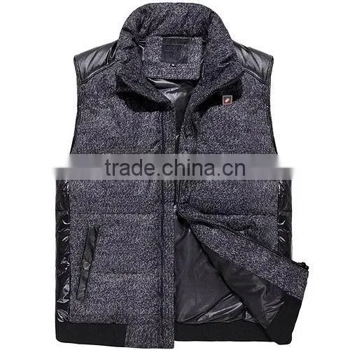 Mens Biker Leather Waistcoat Battery Heated Vest