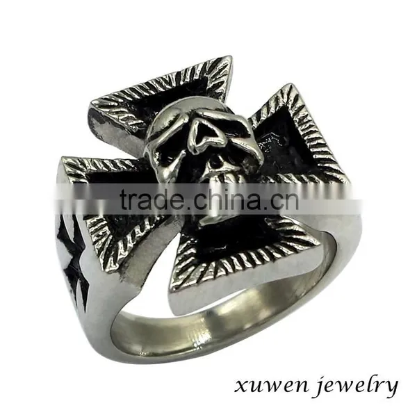Enamel Stainless Steel Wholesale Skull Rings