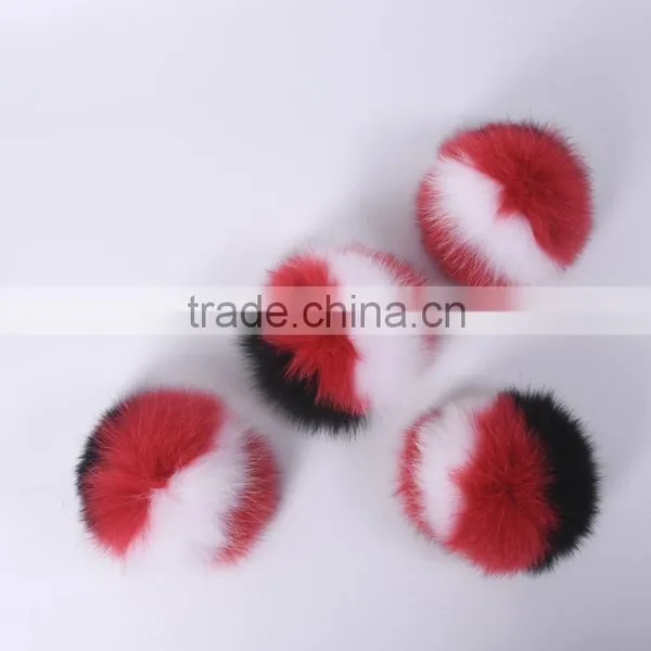 Fashionable Fox Fur Ball Keychain/bag Charm Colorful Fur Pompoms KZ160069 Quality Choice Most Popular photo-2