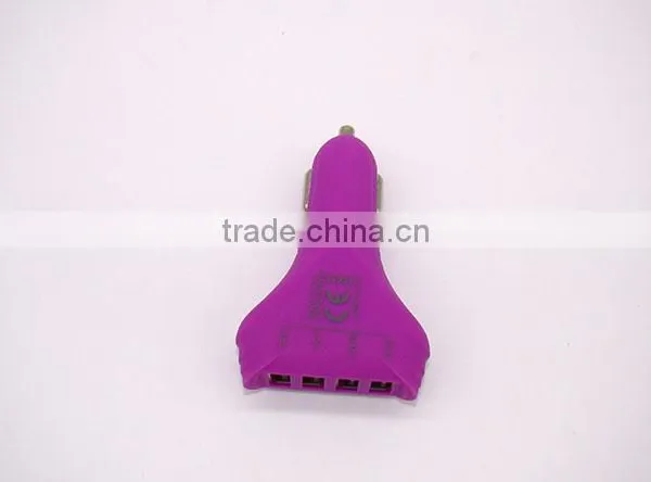 4.8A/6.8A Speed Fast Universal Portable Life 4usb Port Car Charger With Colorful photo-4