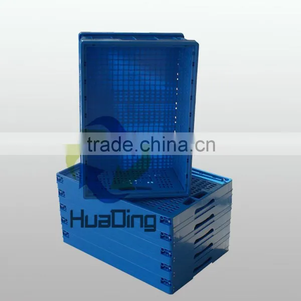 600x400x280mm Ventilated Storage Collapsible Foldable Plastic Crate photo-3