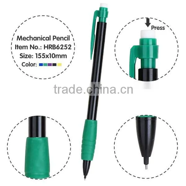 Comfortable Rubber Grip Plastic Mechanical Pencils With Eraser photo-2