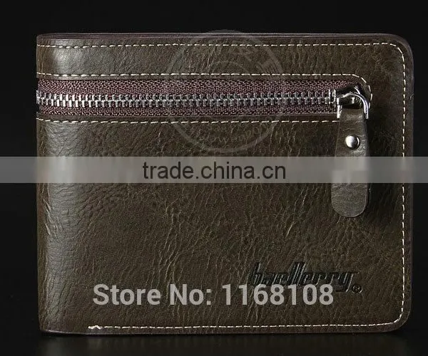 Mens Leather Wallet ID Credit Card Holder Bifold Purse Clutch Zipper Wallets photo-2