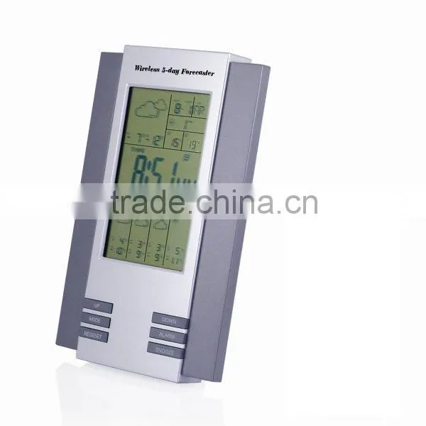 Wireless weather station clock