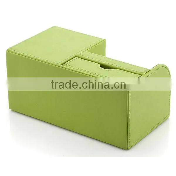Faux Leather Slim Decorative Bedroom Storage Basket photo-5