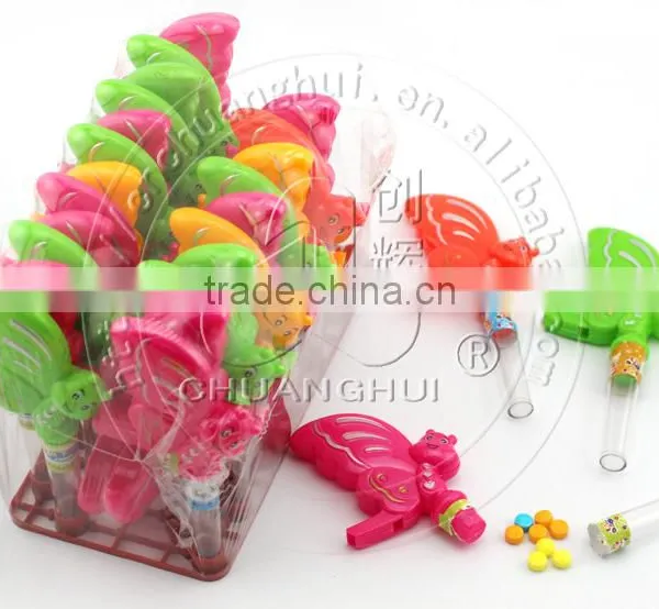 Butterfly Candy Toy / Butterfly Whistle Toy With Candy photo-2