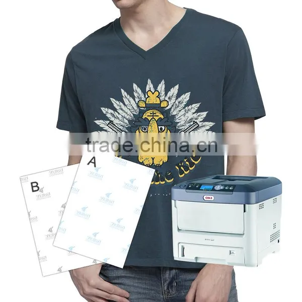 Yesion Wholesale Self Weeding Transfer Paper Use OKI Printer, A3 Dark T-shirts Laser Transfer Paper photo-4