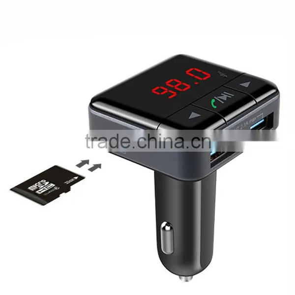 BC12 Dual USB Car Charger Bluetooth FM Transmitter Kit With APP Function, Support LCD Display / TF Card Music Play / Hands-free photo-6