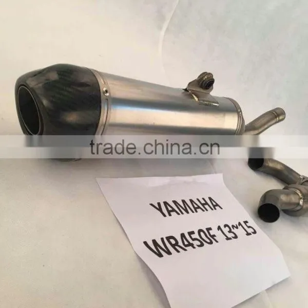 Titanium Carbon Fibre Performance Racing Street Use Exhaust Pipe System for WR450F 2015