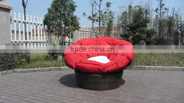 Modern Rattan Swivel Sofa Chair Round Cushion Cover photo-2