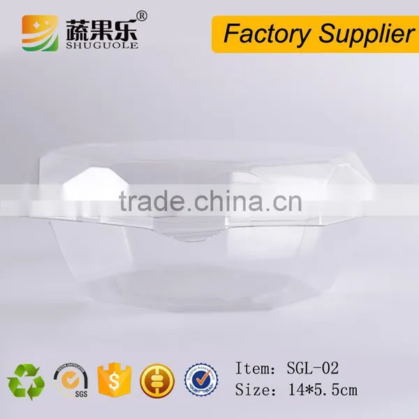 Clear Plastic Take Away Salad Bowl/ PET Clamshell Box for Fruit photo-4
