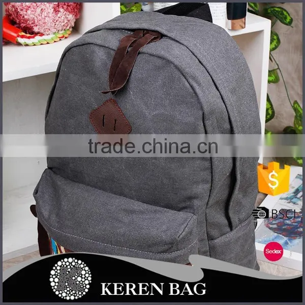 2016 Newest Product Canvas Backpack Wholesale in China Customization Accepted photo-3