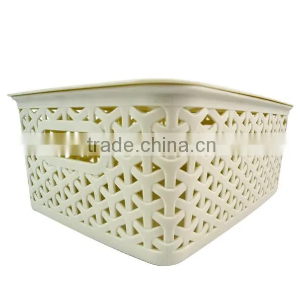 Plastic Storage Basket With Lid photo-5