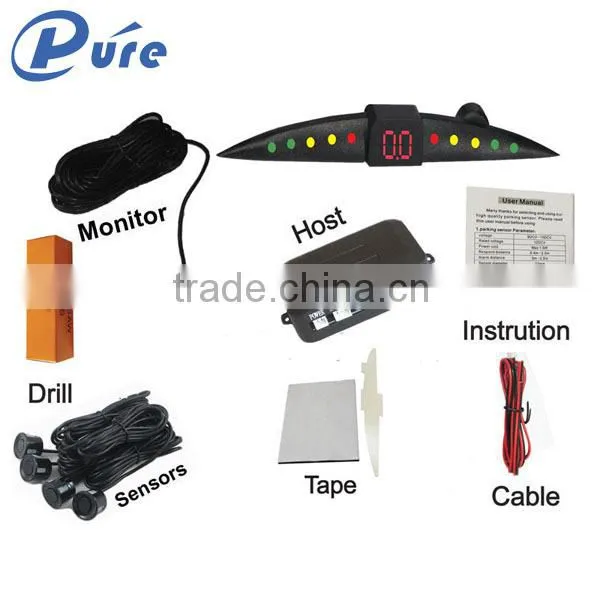 Auto Electronics Car Reversing Aid Parking 4 Sensor Car Reverse Radar System With LED Display photo-2