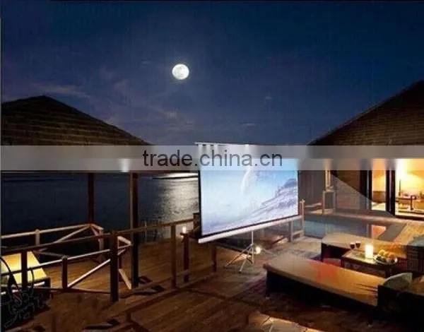 60-120 Inches Protable Matte White Movie Theater Tripod Projection Screen, Foldable Projector Screen photo-4