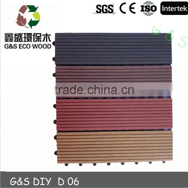 Outdoor Eco-friendly Composite Wpc Interlocking Decking Tiles Anti-slip Wpc Diy Flooring photo-2
