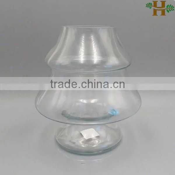 Christmas Tree Shaped Glass Vases for Decorations photo-2
