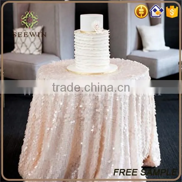 Customized Glittering Sequin Table Cloth for Wedding Decoration photo-6