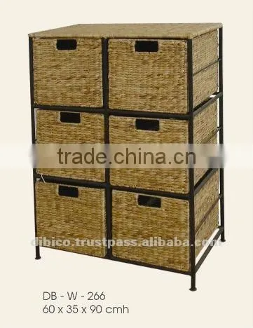 Sea-grass Cabinets/ Vertical 6 Drawer Cabinet