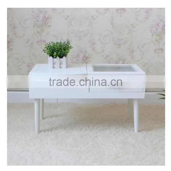 Small Window Table Wooden Dresser White Color Mini Dresser European Style Wood Makeup Table With Mirror 60*30*35cm T15-523C photo-2