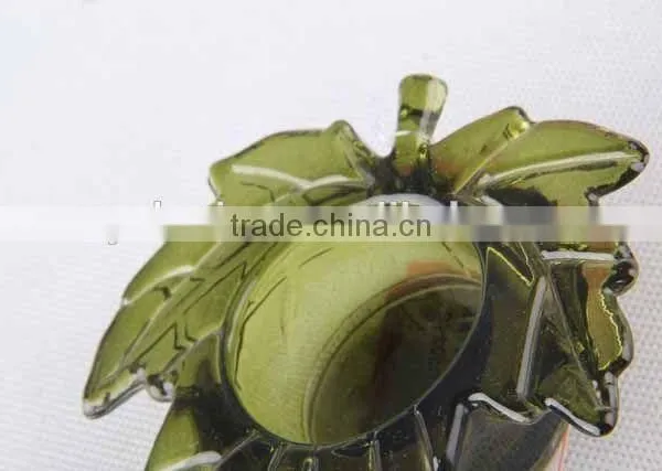 Home Decor /Leaf Shaped Glass Candle Holder photo-2