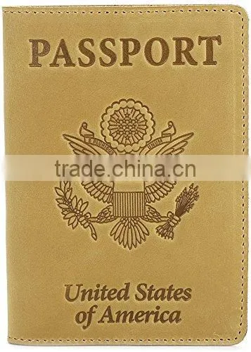 Genuine Leather Tianhooo Leather Passport Cover & Holder for Men Women Passport Case