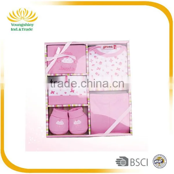 5Pcs 100% Cotton Baby Clothes Gift Set photo-2