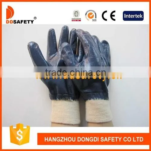 DDSAFETY 2017 Nature Cotton Work Glove 3/4 Nitrile Coating Glove photo-5