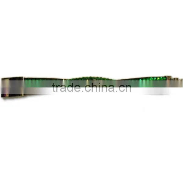 Rhinestone Bracelet With Zinc Alloy Locking Part, Hot Sale Gift Leather With Crystal Gem Decoration photo-2