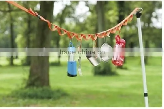 Adjustable PP Webbing Hanging Tape Hooks For Camping photo-2