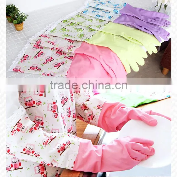 Working Apron, Cup Cake Apron, Anti-Stain Cooking Apron for Kitchen With Rubber Glove photo-6