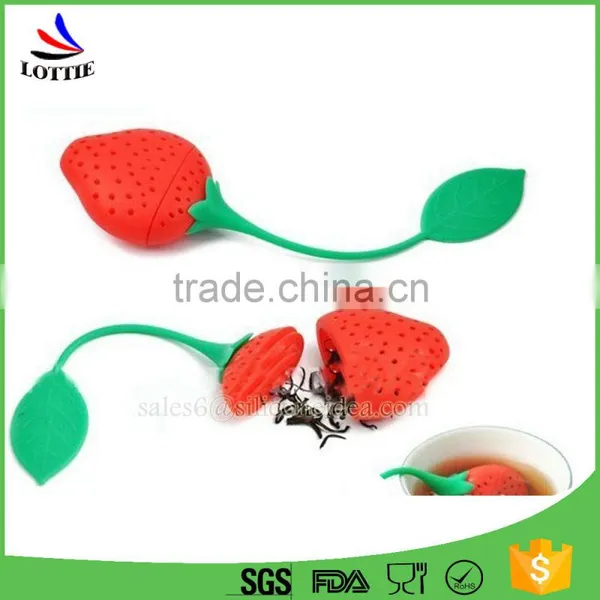 China Manufacturers Strawberry Shaped Silicone Tea Strainer/infuser photo-2