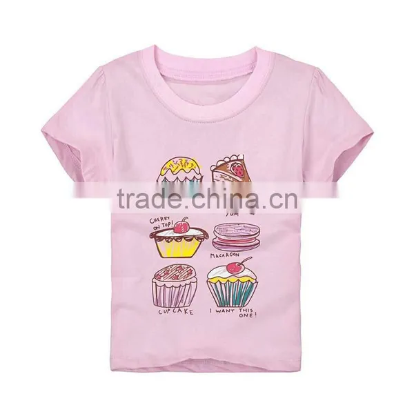 Wholesale Cotton Kids t Shirt Baby Girl Round Neck T-shirt photo-2