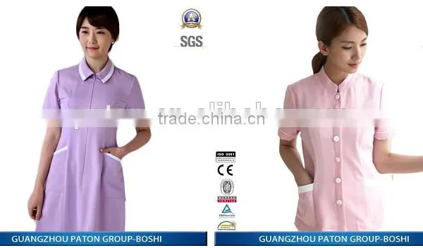 Austrial Hot Sell Pink Lab Coat 100% Cotton Lab Coat Nurse Gown photo-2