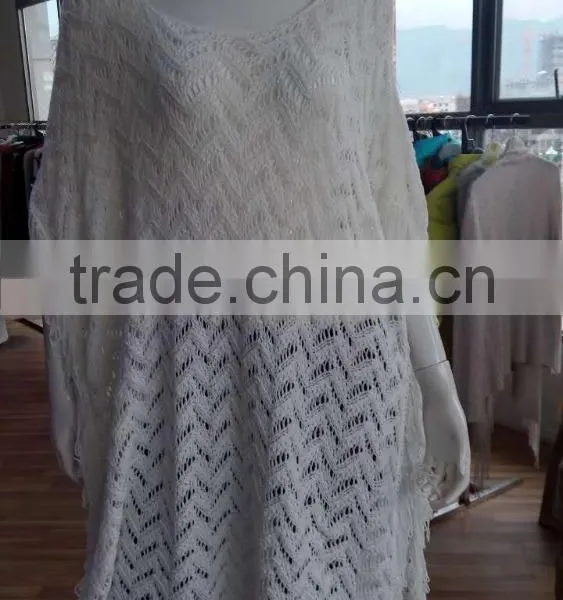 Wholesale Custom Fashion Apparel Woman Beautiful Wrap Front Cardigan Tassel Fringe Trim Designer Cardigan Sweater New Arrival photo-2