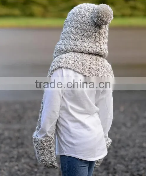 Wholesale Fashion Knit Scarf With Pockets Baby Scarf photo-5