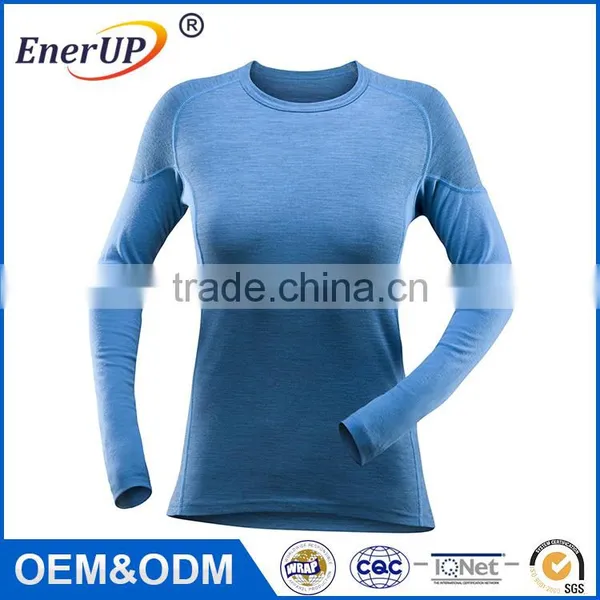 Antibacterial Comfortable Long Sleeve Running Sports Wear Apparel Woman T Shirts Gym Wear photo-5