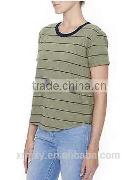 100% Cotton Regular Fitting Army Tee for Woman photo-2