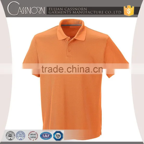 Wholesale Custom Design Multi-color Collar Blank Orange Sport t Shirt