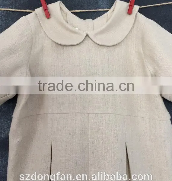 Boys Linen Romper Infant Baby Linen Jon Jon Shortall Toddler Baptism Outfit photo-2
