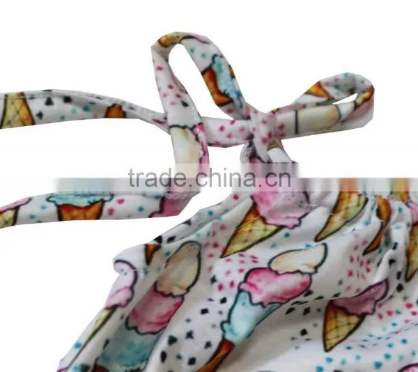 Toddler Girls Ice Cream Printed Swim Wear Boutique One Piece Baby Swim Clothes 2017 Summer photo-4