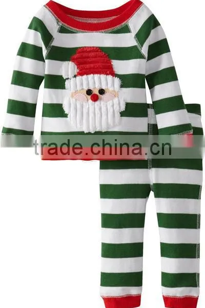 Wholesale Woolen Striped Christmas Children Pajamas photo-3