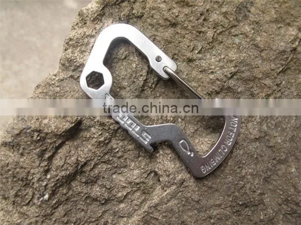 Survival Camping Hiking Outdoor Rescue Gear Mini Carabiner Keychain Multi Tool Kit Key Chain photo-2
