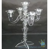 Simple Crystal Candle Holder Centerpieces
