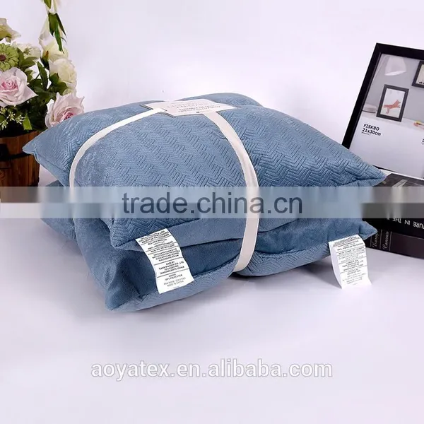 Customized Quilt Design Decorative Pillow, Solid Micromink Pillow Set, Pillow Set Made in China photo-5