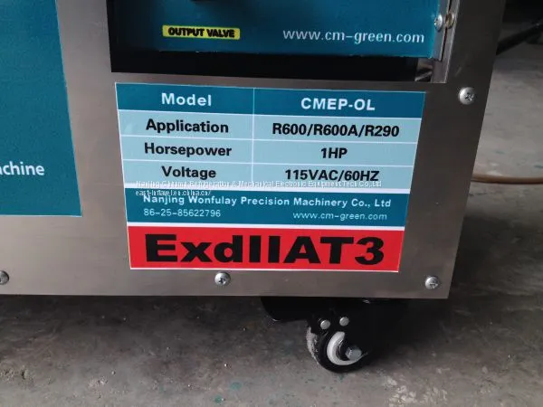 R600a/R290 Refrigerant Recovery Pump R600 Refrigerant Oil Less CMEP-OL Explosion Proof Machine