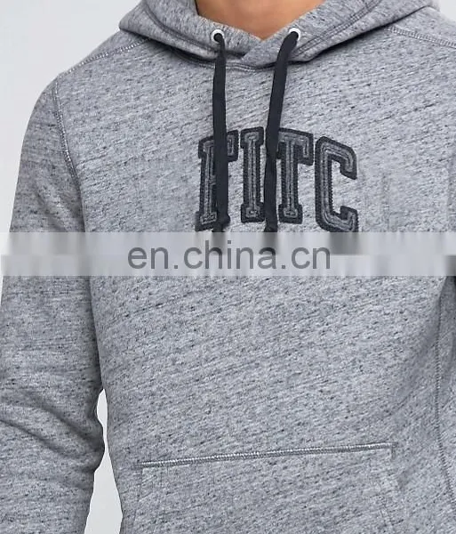 Hot Applique Logo Mens Hoodie Fashion 2016 in Grey photo-3
