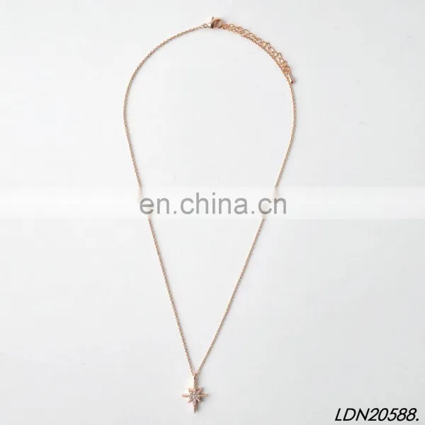 Real Rose Gold Necklace With AAA Zircon photo-2